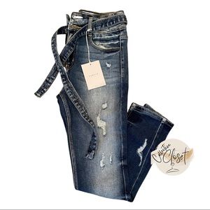 KanCan Sofina Ultra High Rise Belted Super Skinny Jeans KC9259Dsize 7 / 27